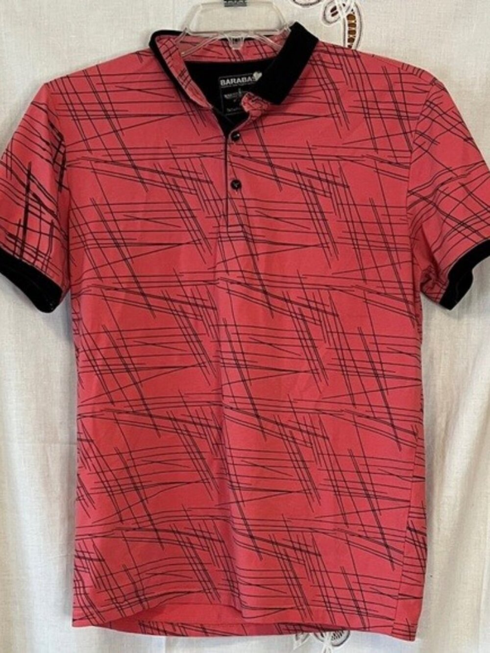 Barabas Red Black Polo Shirt S